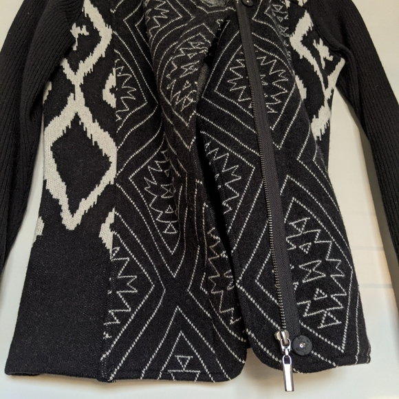 Pendleton Lamb Wool Moto Zip Up Aztec Asymmetrical Jacket Size XS - Picture 7 of 11